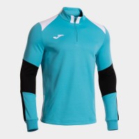 MIKINA 3/4 ZIP DANUBIO IV FLUO TYRKYSOVO-ČERNÁ