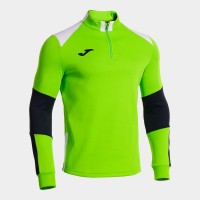 MIKINA 3/4 ZIP DANUBIO IV FLUO ZELENO-TMAVĚ MODRÁ