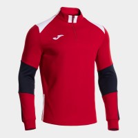 MIKINA 3/4 ZIP DANUBIO IV ČERVENO-BÍLÁ