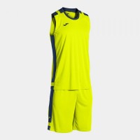 BAKETBALOVÝ DRES - SET LIDER FLUO ŽLUTO-TMAVĚ MODRÝ